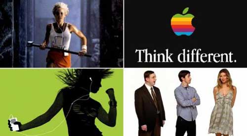 Quatre publicité emblématiques Apple créées par Lee Clow / Apple/Montage