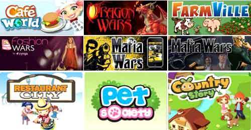 Quelques uns des jeux sociaux les plus populaires/DR