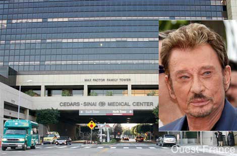 Johnny Hallyday en coma artificiel Johnny Hallyday est hospitalisé au Cedars Sinaï, à Los Angeles. Photo : Reuters