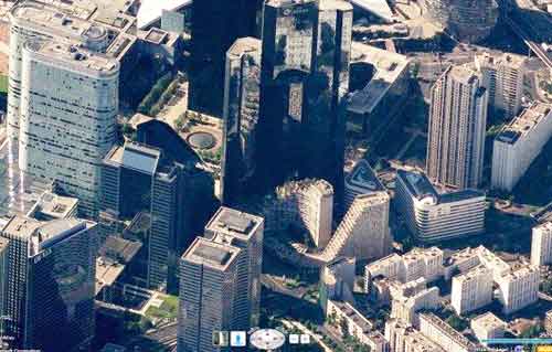 Le quartier de la Défense dans Bing Maps, avec son nouvel effet 3D/DR