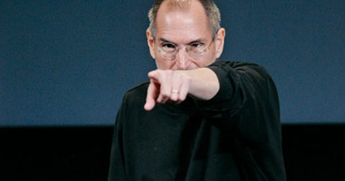 Steve Jobs, point finger