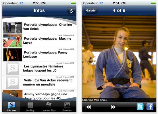 application iPhone - jo Londres-goto to